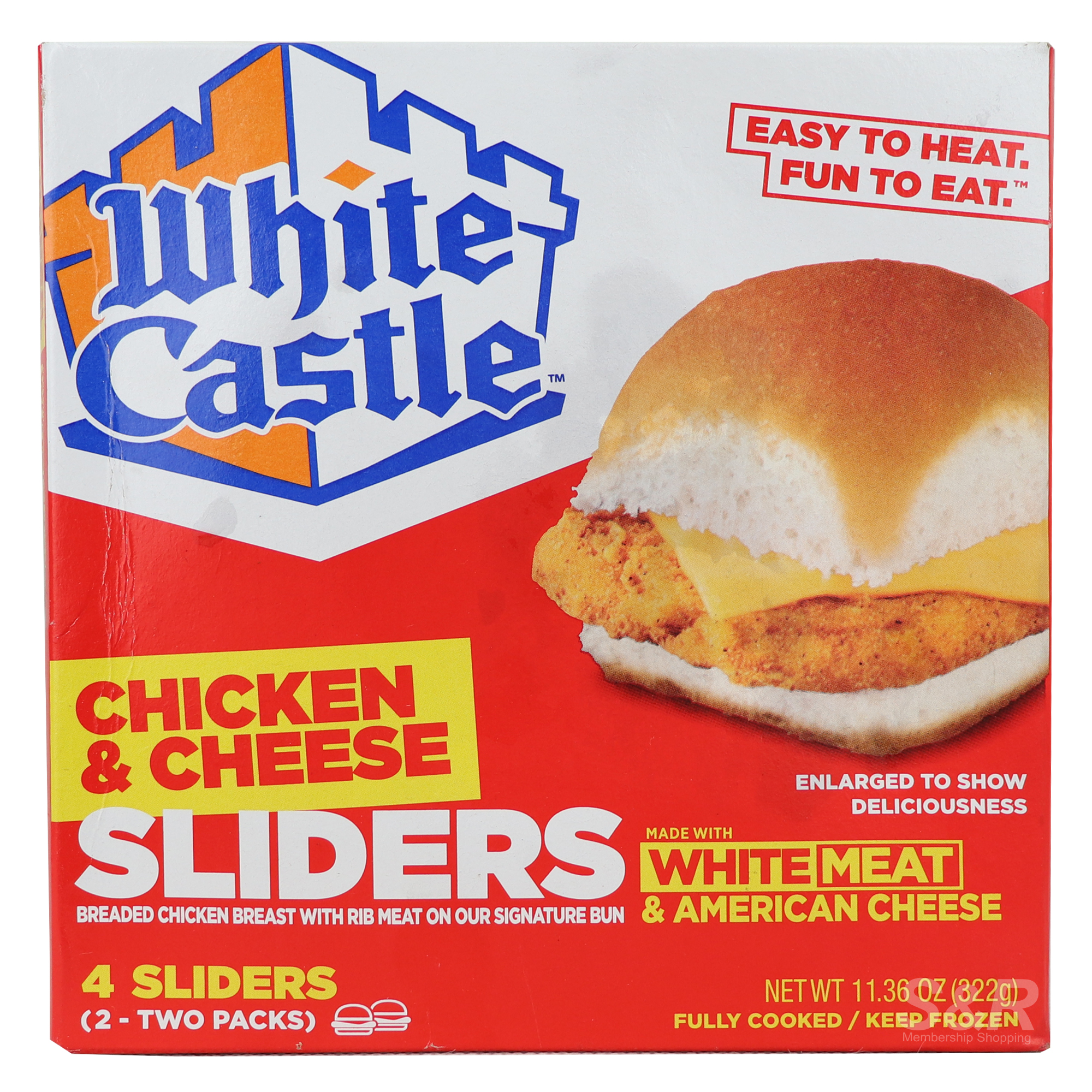 White Castle Chicken and Cheese Sliders 4pcs